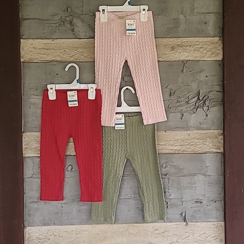 Set of 3 NEW 24 MONTHS RIBBED LEGGINGS FIRST IMPRESSIONS